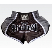 Shorts de Muay Thai Estilo Tailandês Go Fight  Preto/Grafite