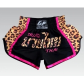 Shorts de Muay Thai Estilo Tailandês Go Fight Pink Phanter