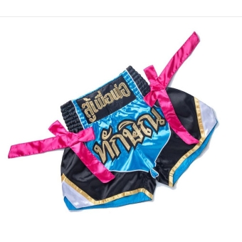 Shorts de Muay Thai  Lumpinee Original Tailândes Azul/Pink