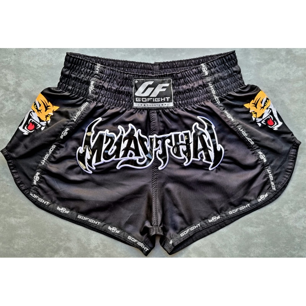 Shorts de Muay Thai Estilo Tailandês Go Fight Mini Tiger