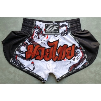 Shorts de Muay Thai Estilo Tailandês Go Fight Dragão