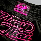 Shorts de Muay Thai Estilo Tailandês Go Fight Pink Symbol Top Séries